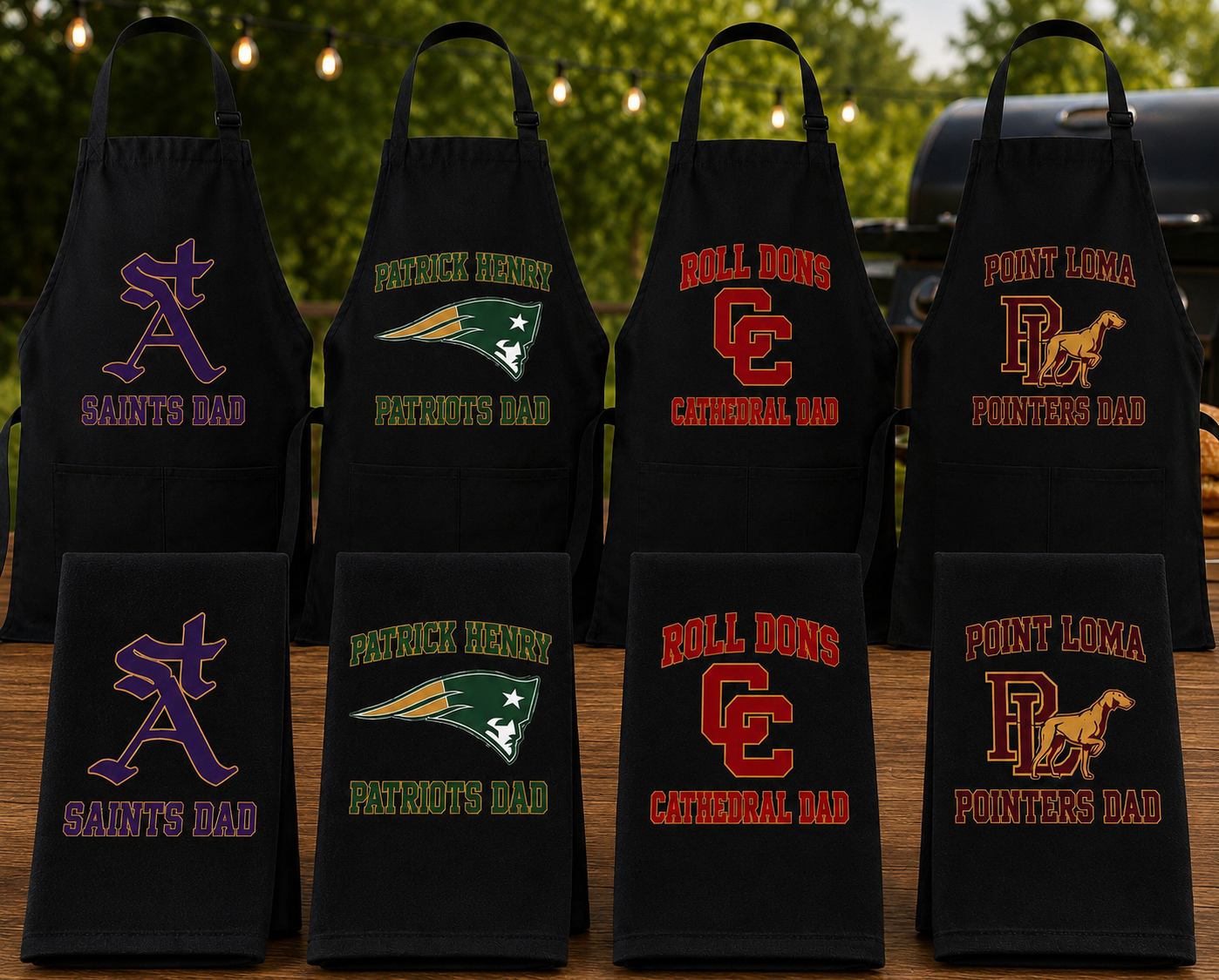 DAD - Grill Apron & Towel Set - Kids School