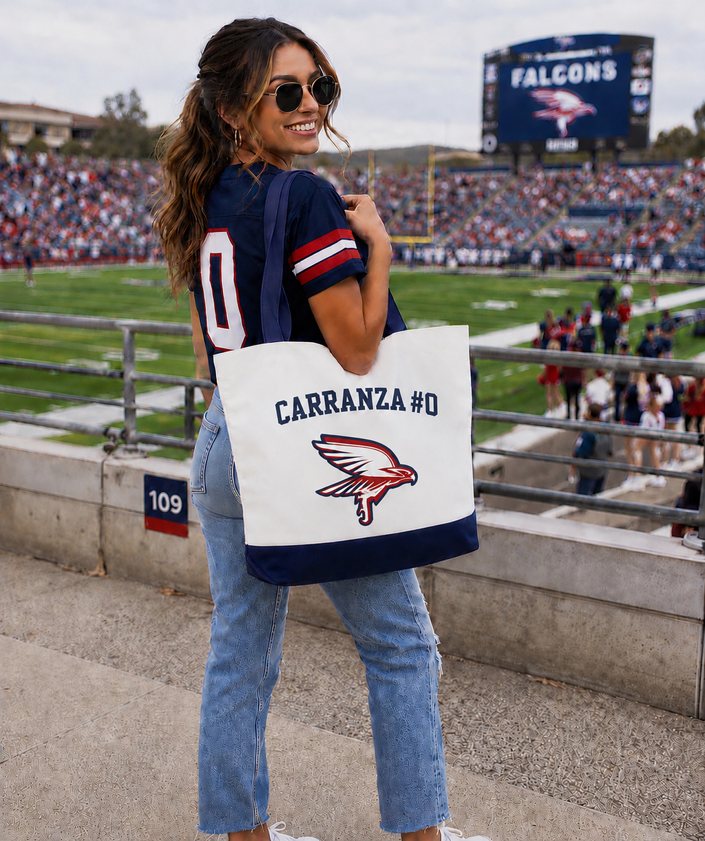 Personalized Two-Toned Tote Bag