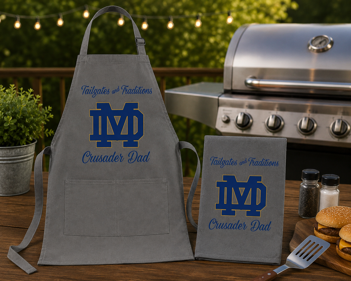 DAD - Grill Apron & Towel Set - Kids School