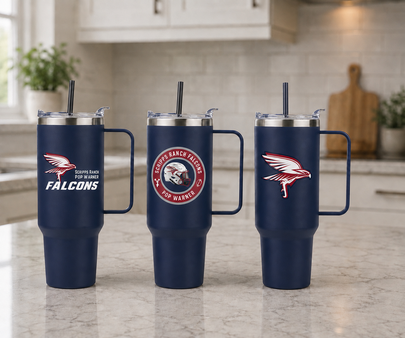 Football Inspired Water & Coffee Tumblers
