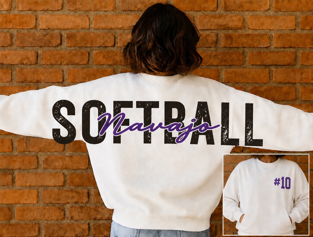 Personalized Sports Apparel - Across Shoulder & Back Lettering