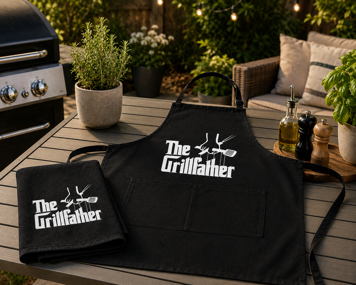 The GrillFather Apron & Towel Set