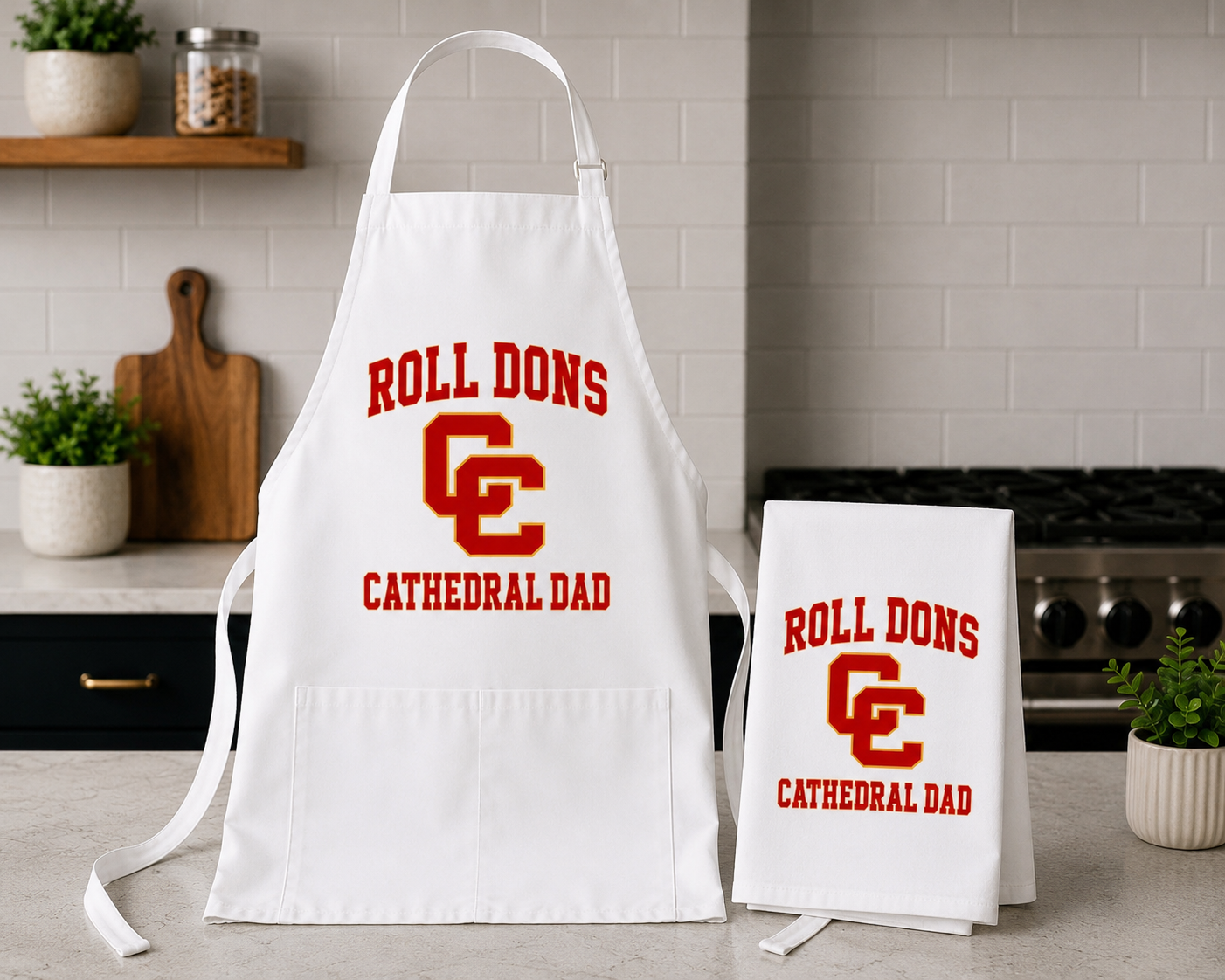 DAD - Grill Apron & Towel Set - Kids School
