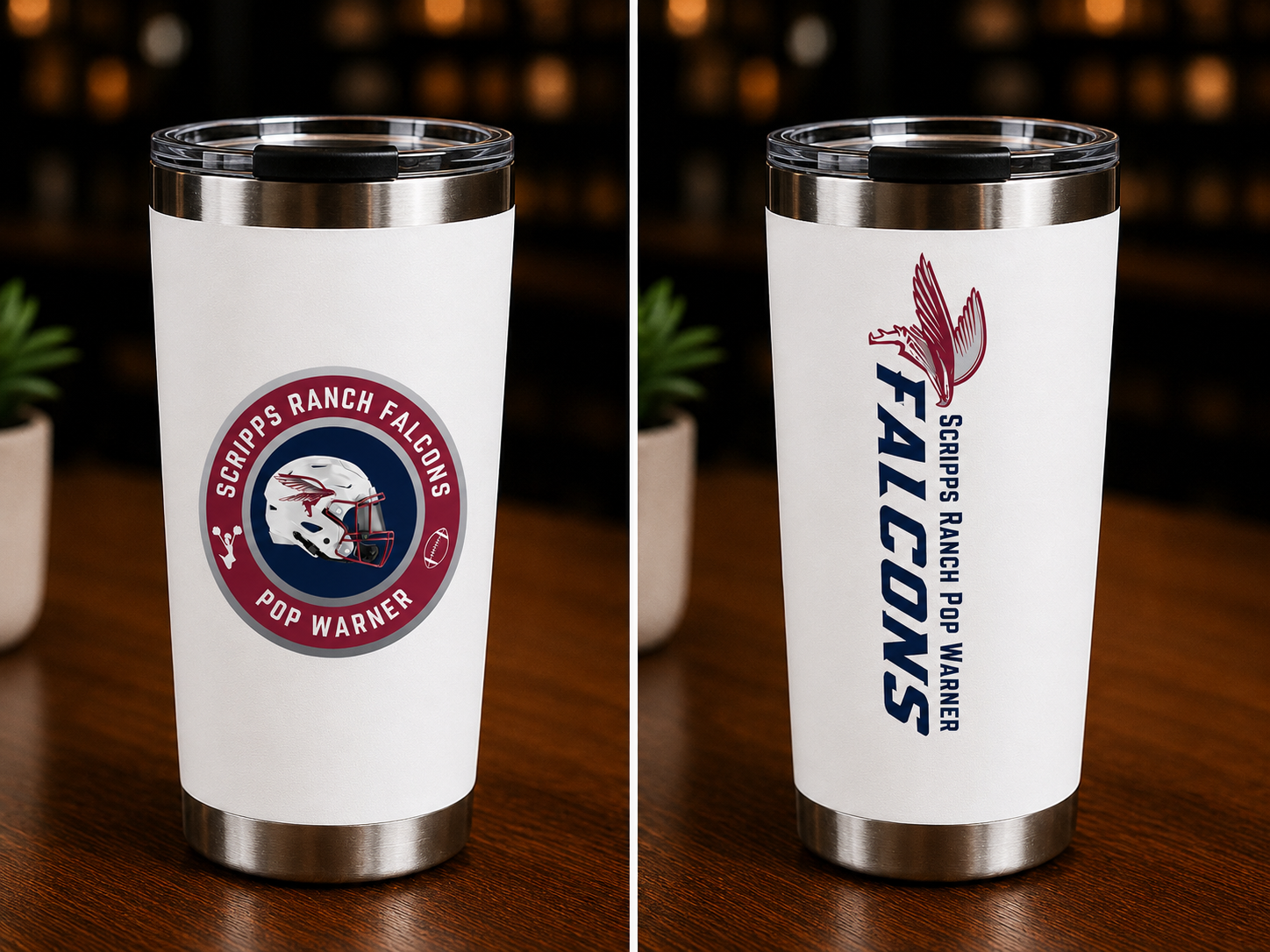 Football Inspired Water & Coffee Tumblers