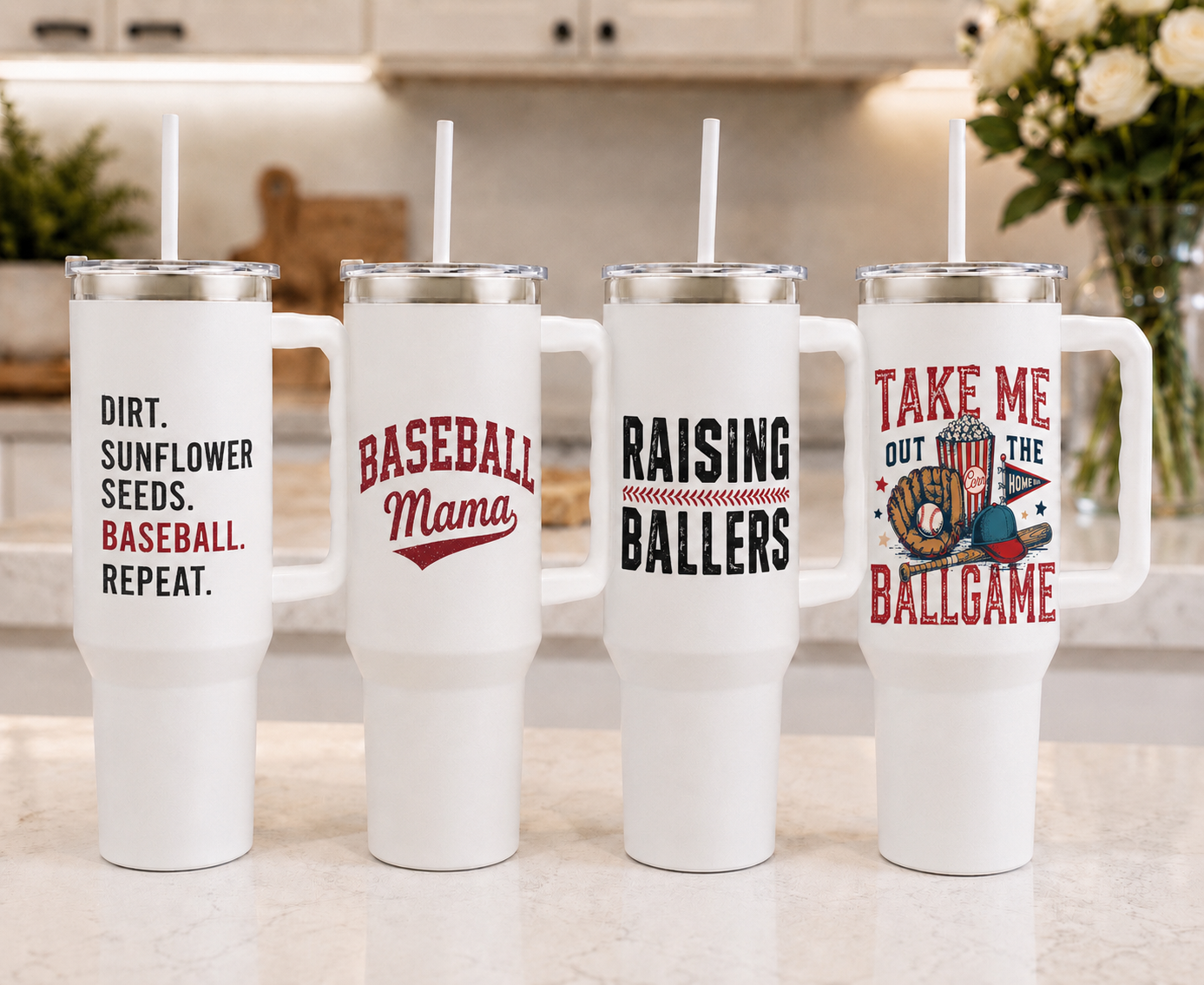 Baseball Inspired Water Tumblers