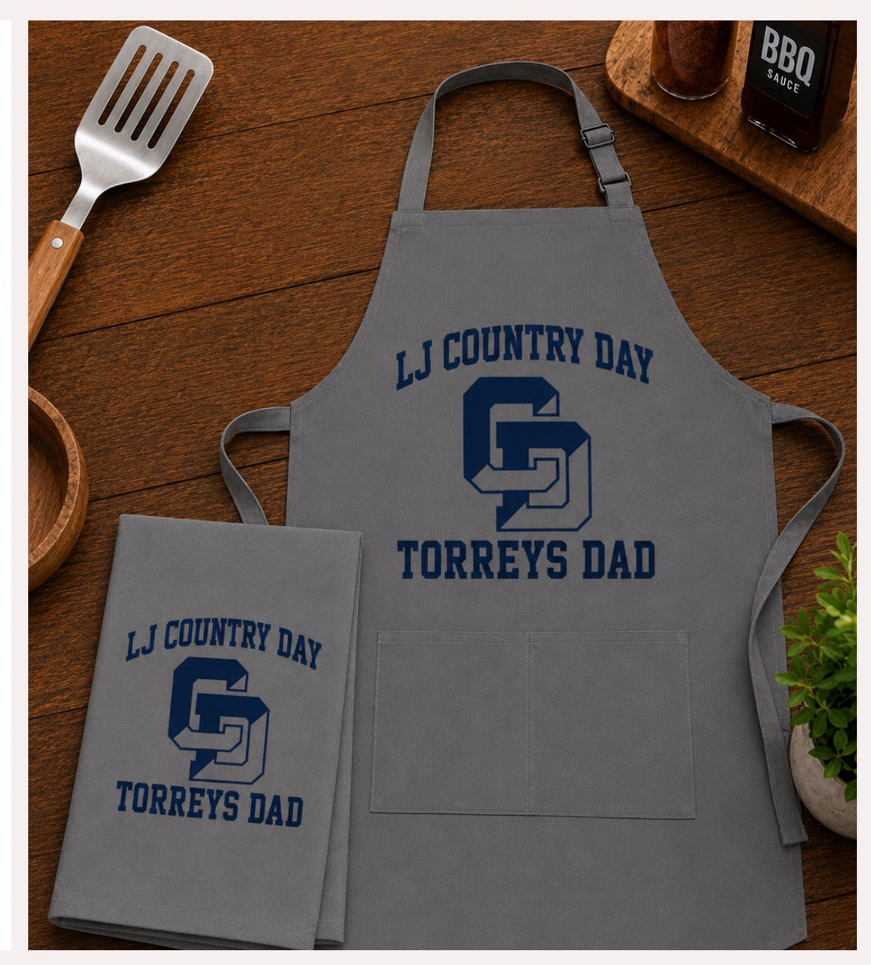 DAD - Grill Apron & Towel Set - Kids School