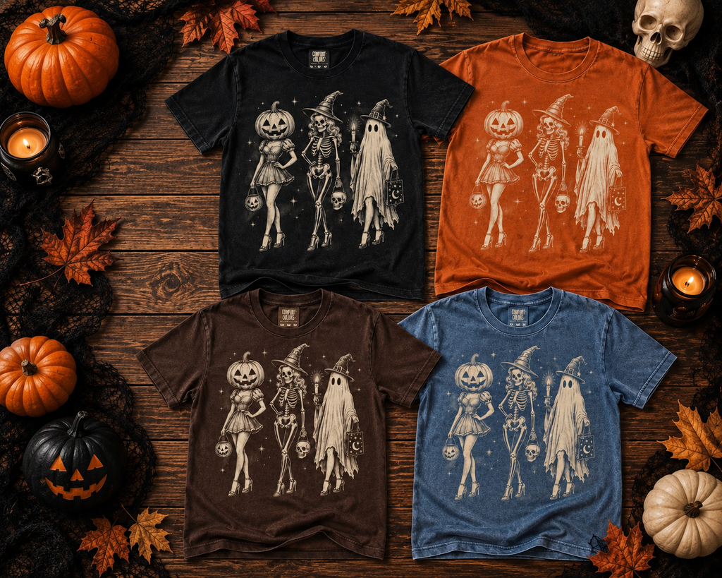 Pumpkin, Ghost, Skeleton Witches - Apparel