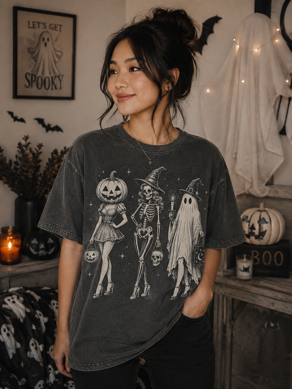 Pumpkin, Ghost, Skeleton Witches - Apparel