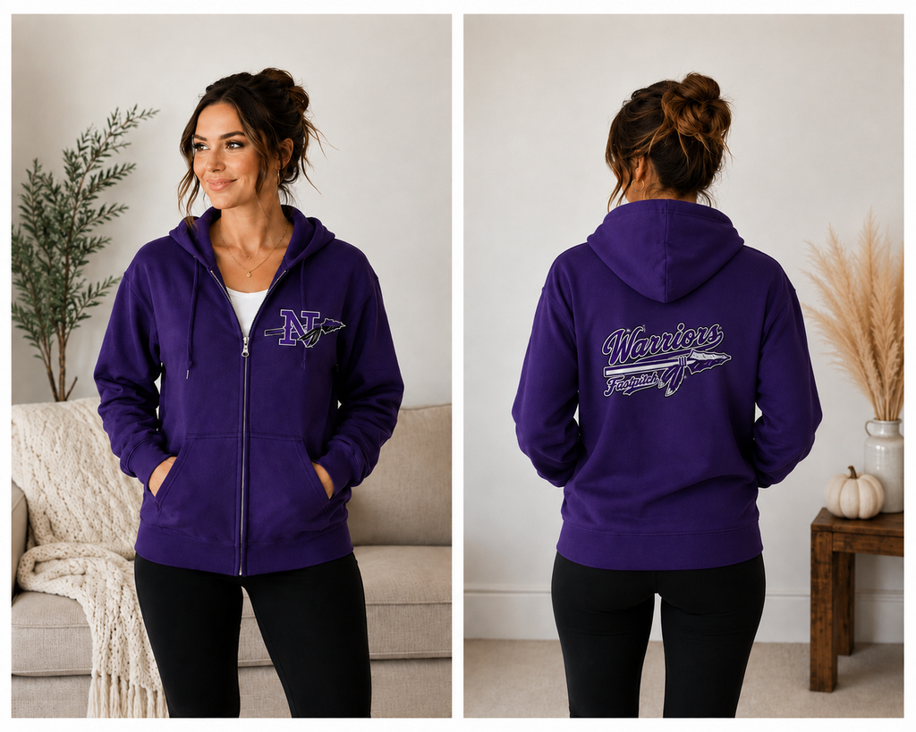 Adult & Youth Unisex Navajo_Warriors Full Zip Sweatshirts