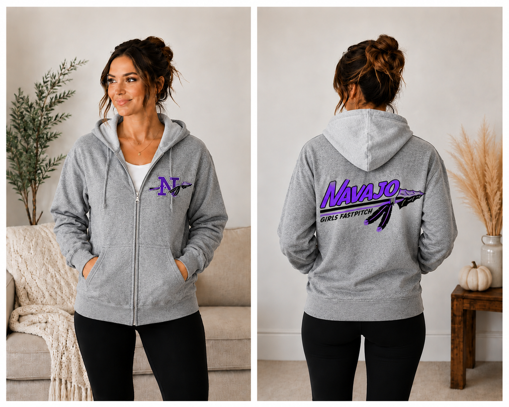 Adult & Youth Unisex Navajo_Warriors Full Zip Sweatshirts