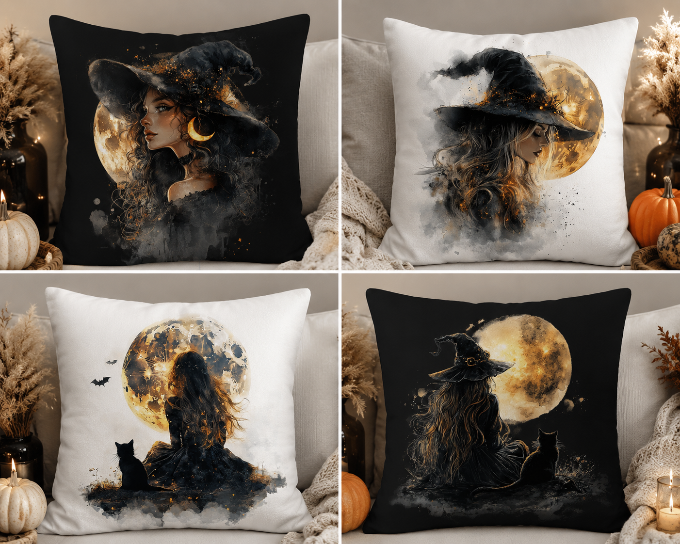 Halloween Throw Pillow Cases - Set of (2)