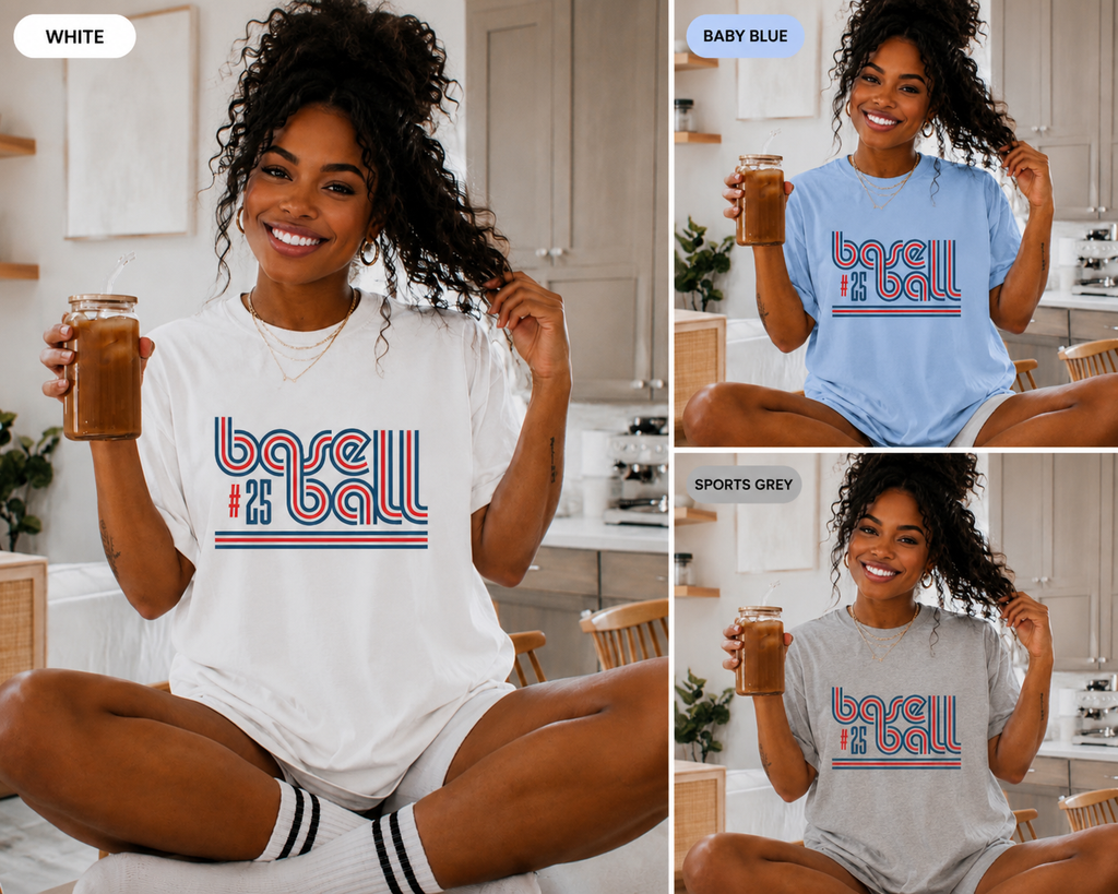 Personalized Retro Baseball # Apparel
