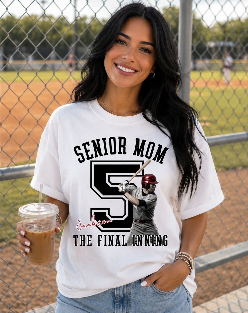 Personalized Senior Mom  Baseball - The Final Inning Apparel