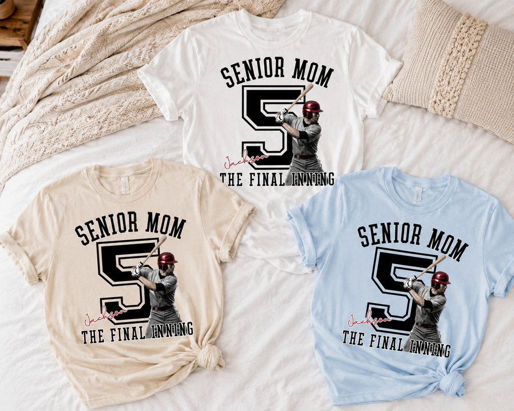 Personalized Senior Mom  Baseball - The Final Inning Apparel