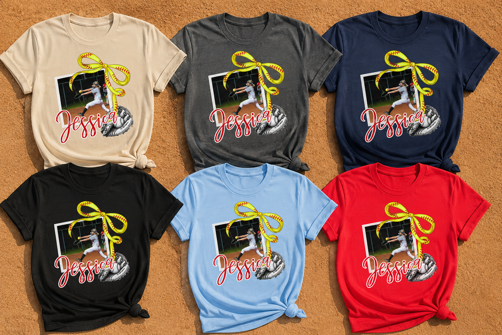 Personalized Softball Photo & Name Apparel