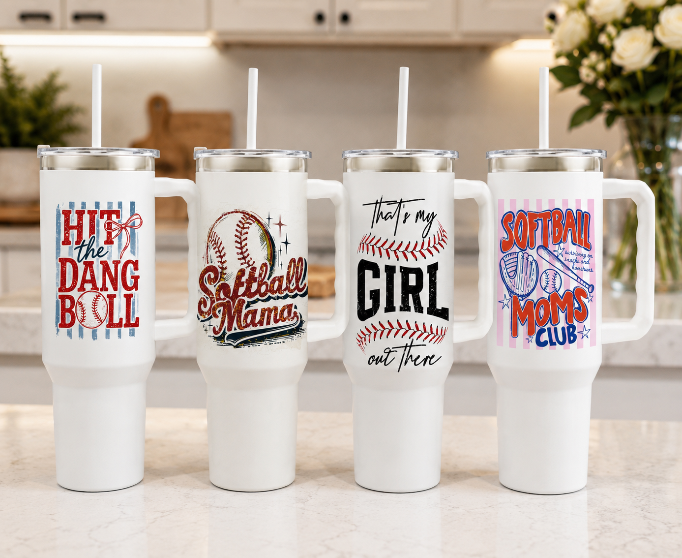 Softball Inspired Water Tumbler