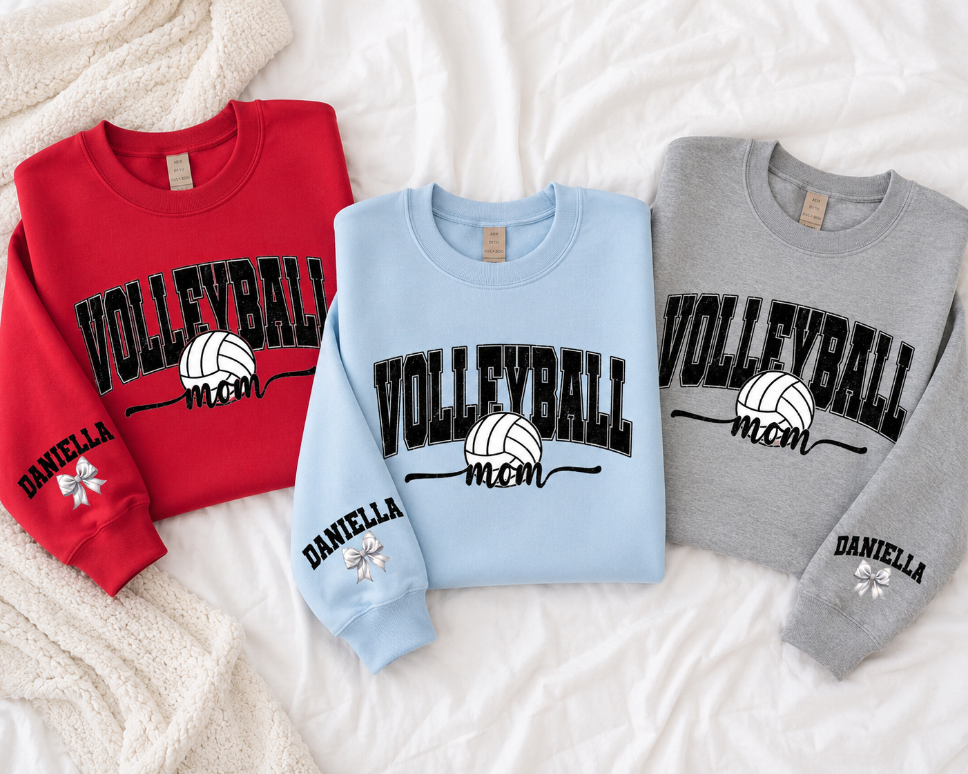 Personalized Volleyball Mom Apparel - Name on Sleeve