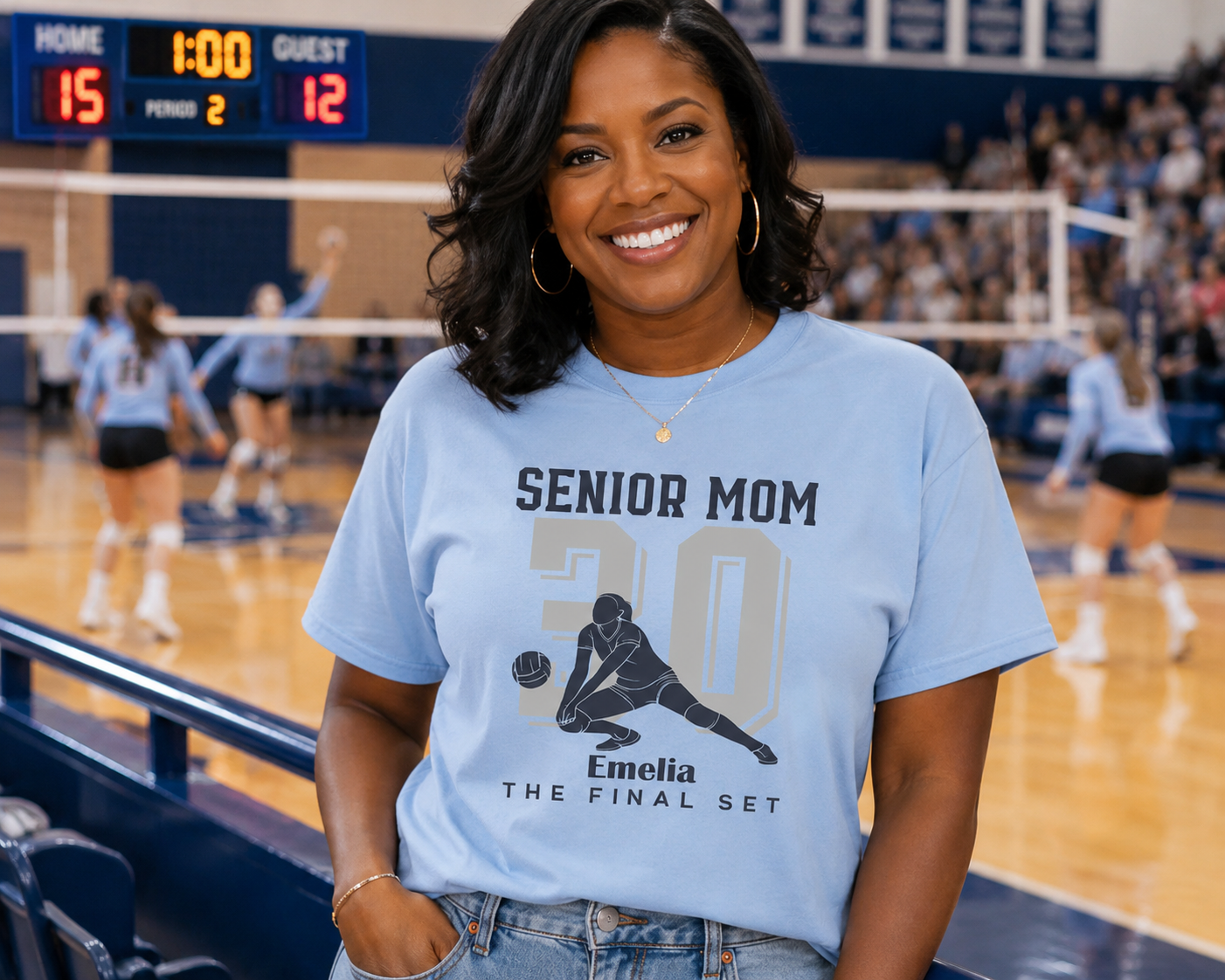 Personalized Senior Volleyball Mom - The Final Set