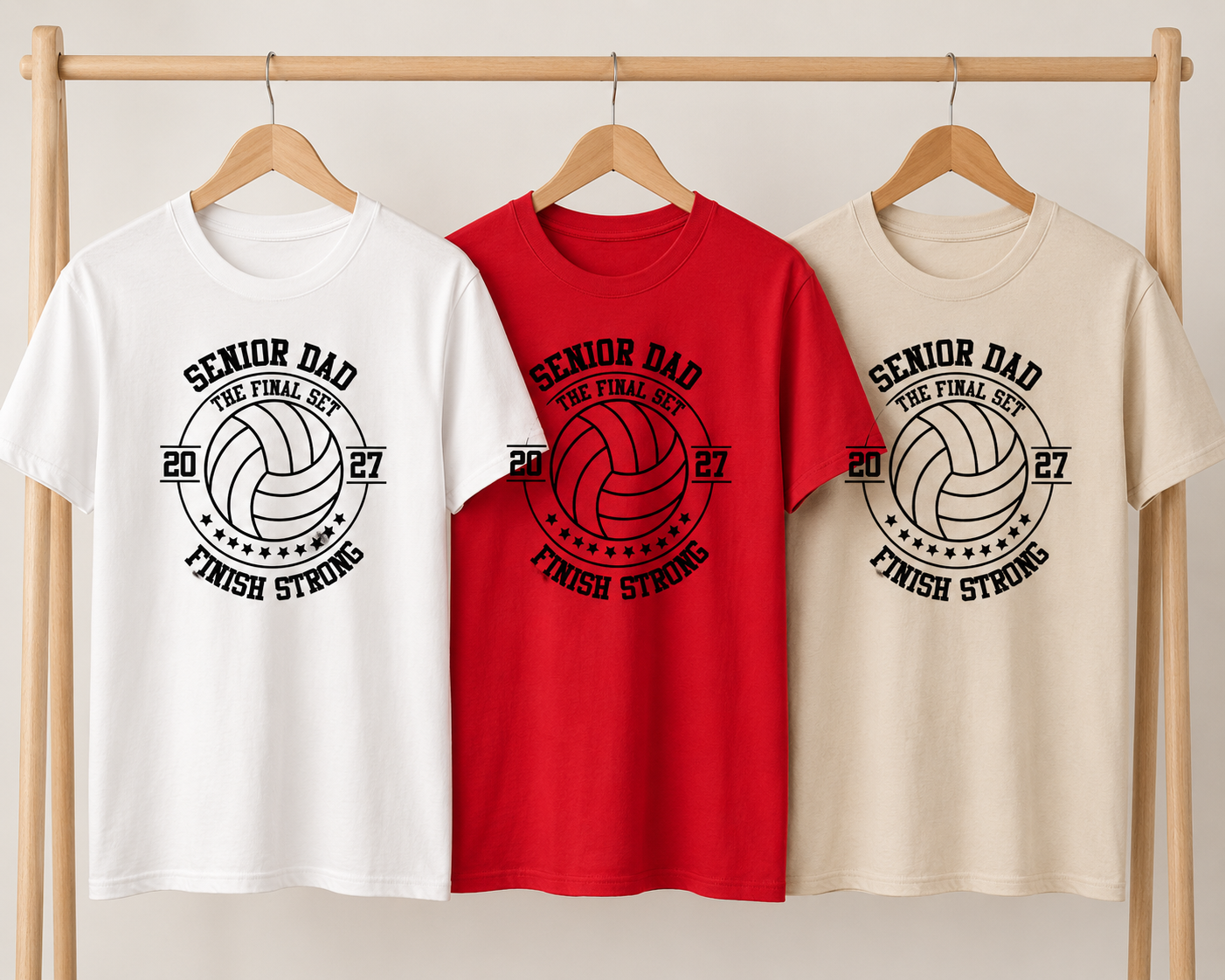 Senior Volleyball Dad Apparel - The Final Set, Finish Strong