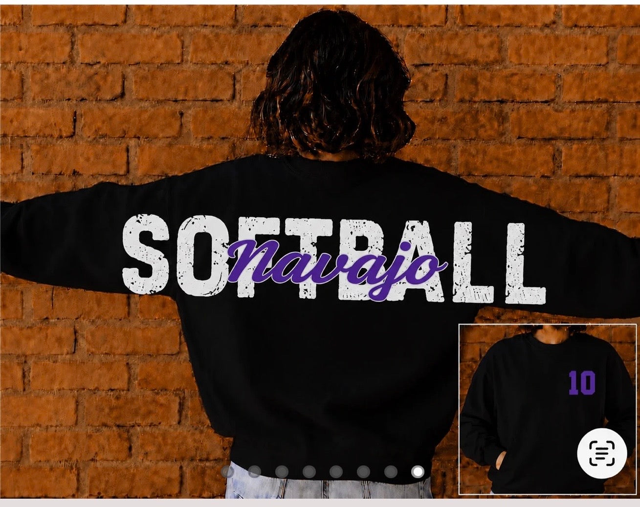 Personalized Softball Big Back Lettering  - Sweatshirts