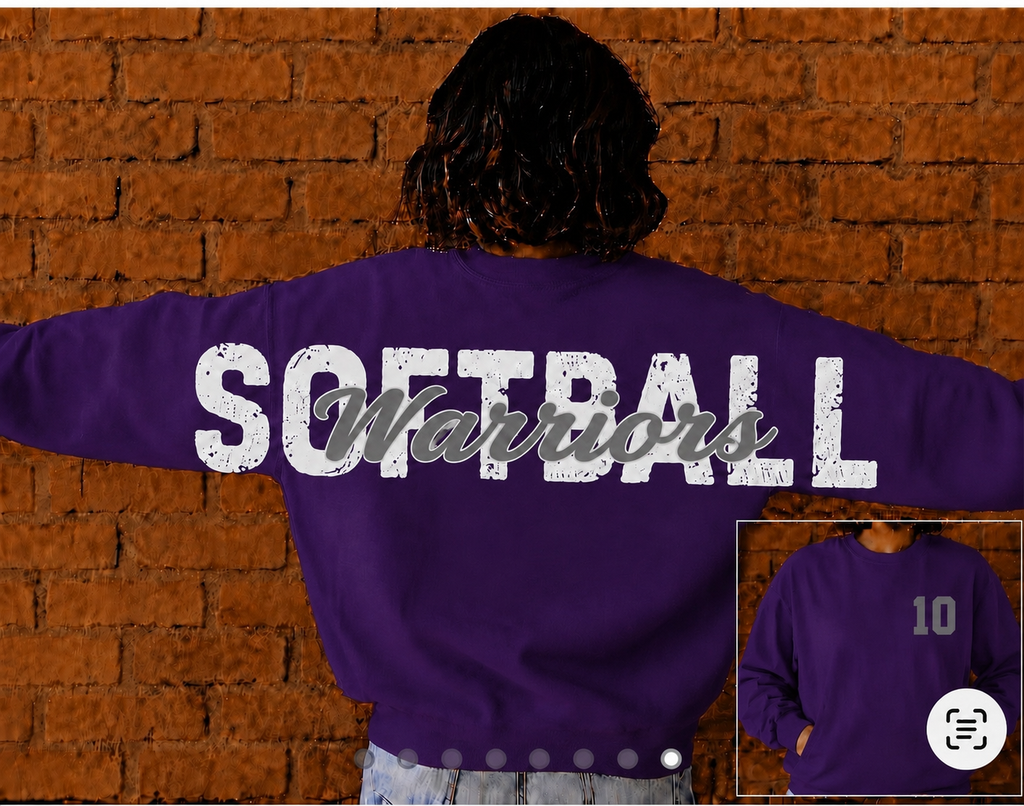 Personalized Softball Big Back Lettering  - Sweatshirts