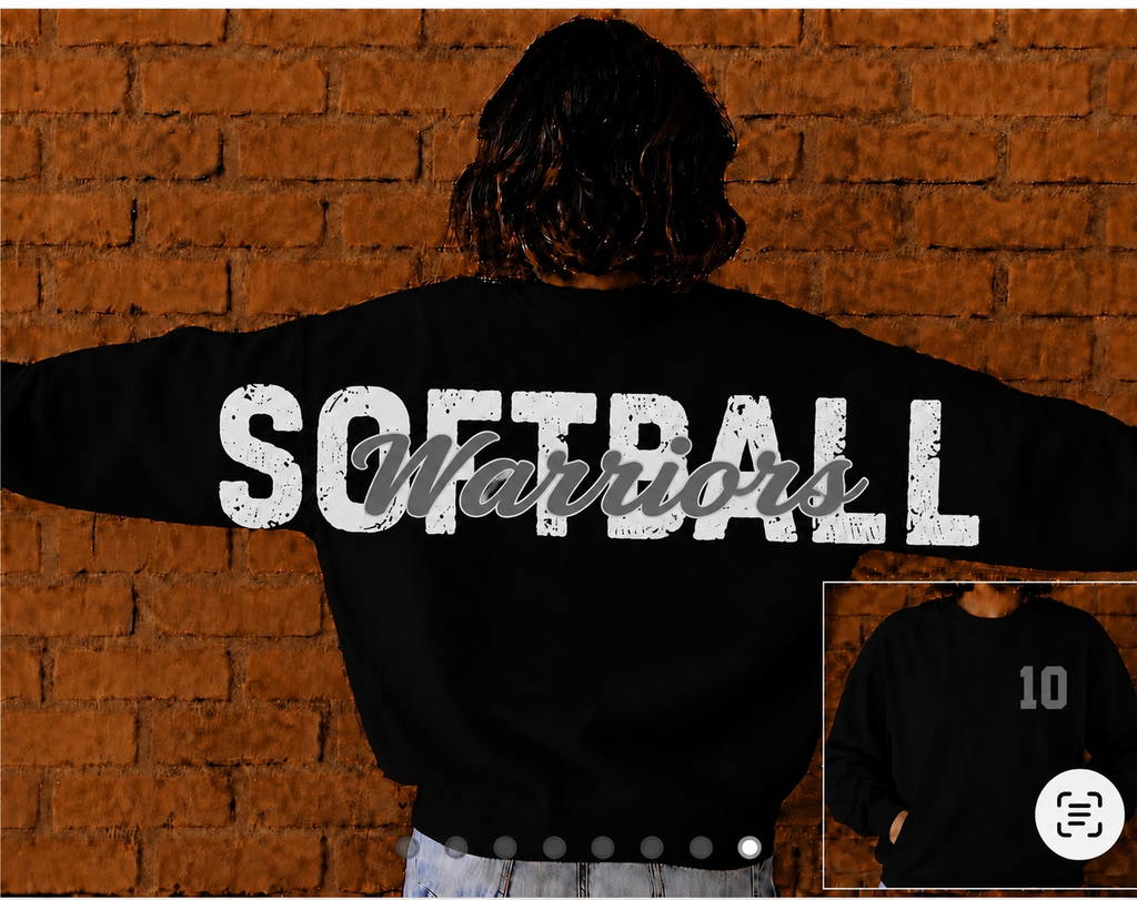 Personalized Softball Big Back Lettering  - Sweatshirts