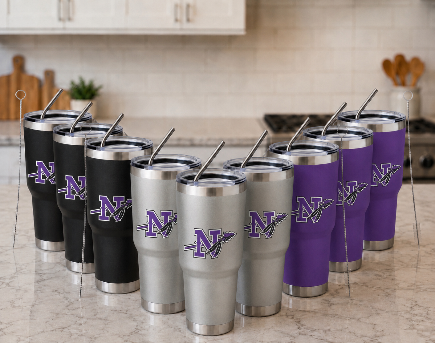 Navajo_Warriors Water & Coffee Tumbler - 32 oz.