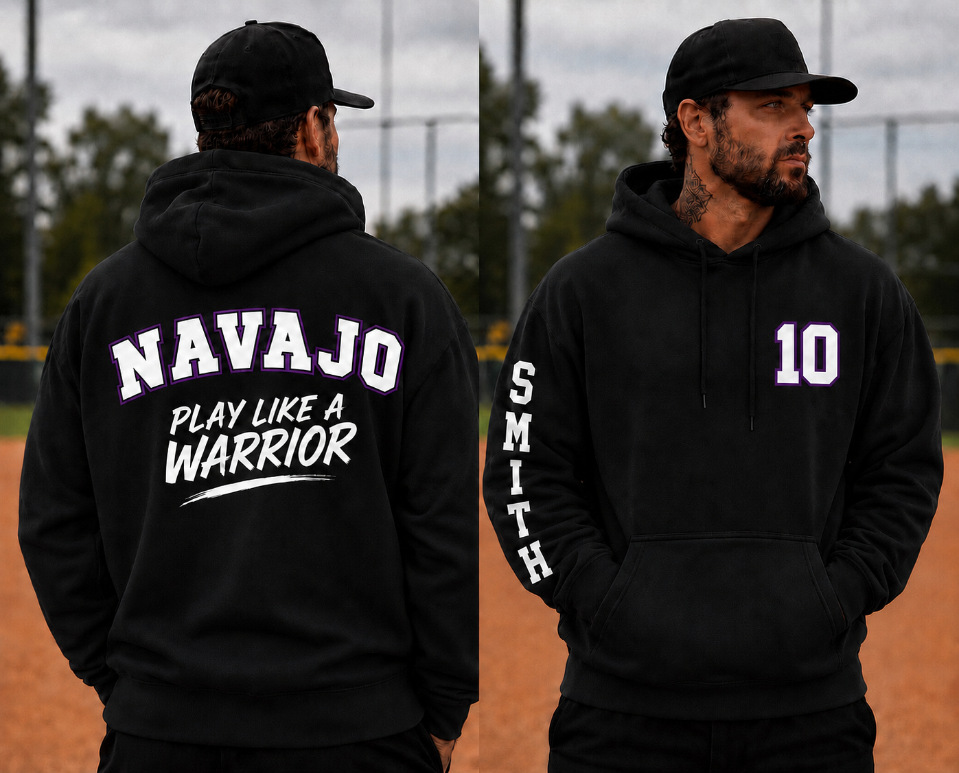 Personalized Unisex Navajo - Play Like a Warrior - Sweatshirts