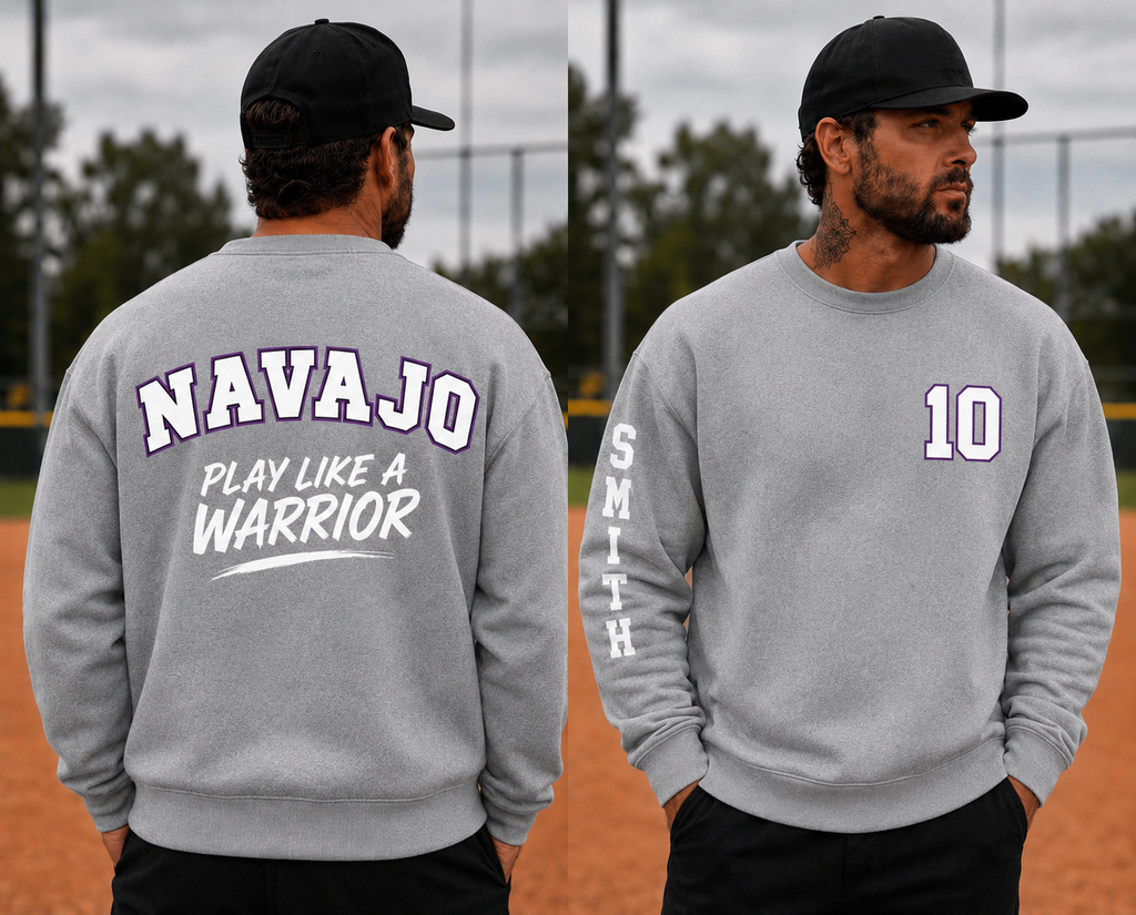 Personalized Unisex Navajo - Play Like a Warrior - Sweatshirts
