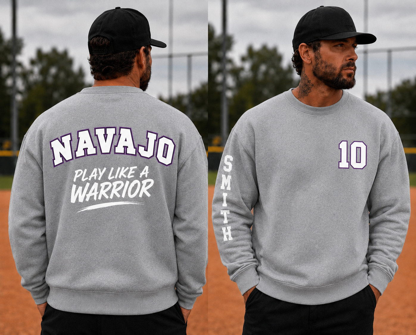 Personalized Unisex Navajo - Play Like a Warrior - Sweatshirts