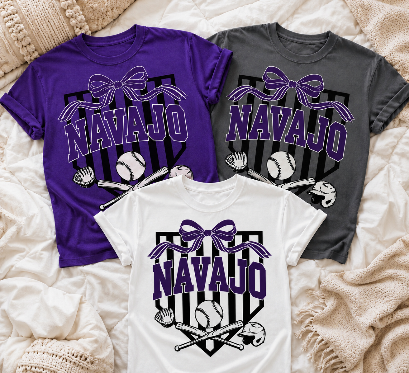 Navajo_Warriors Home Plate T-Shirts