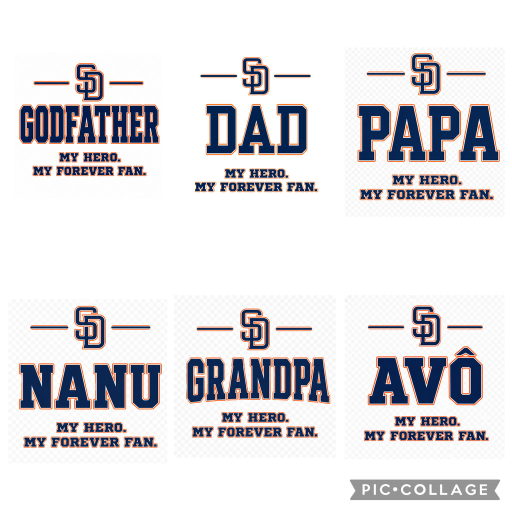 -SD- DAD Apparel (My Hero. My Forever Fan.)