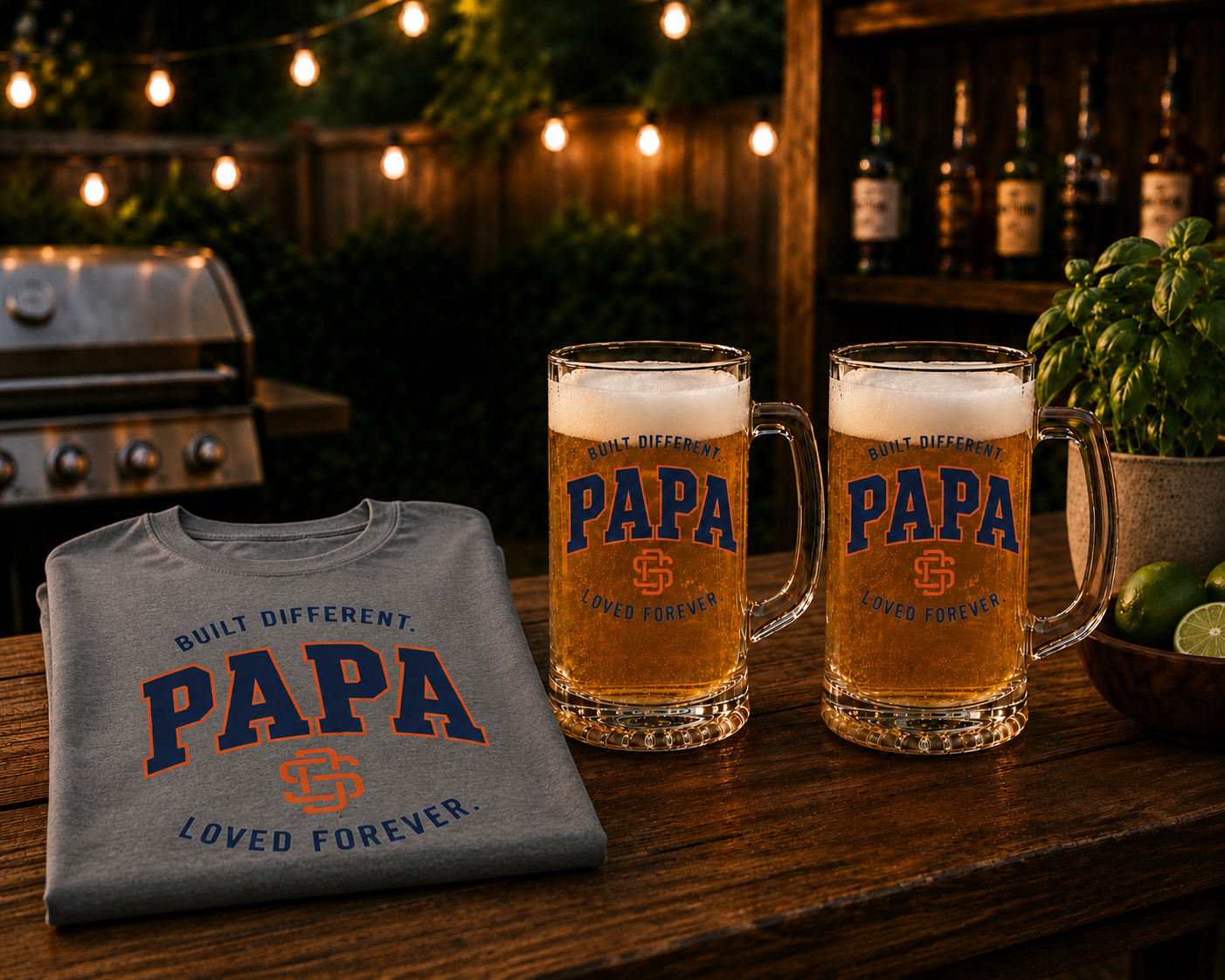 -SD- DAD Glassware (Built Different. Loved Forever).