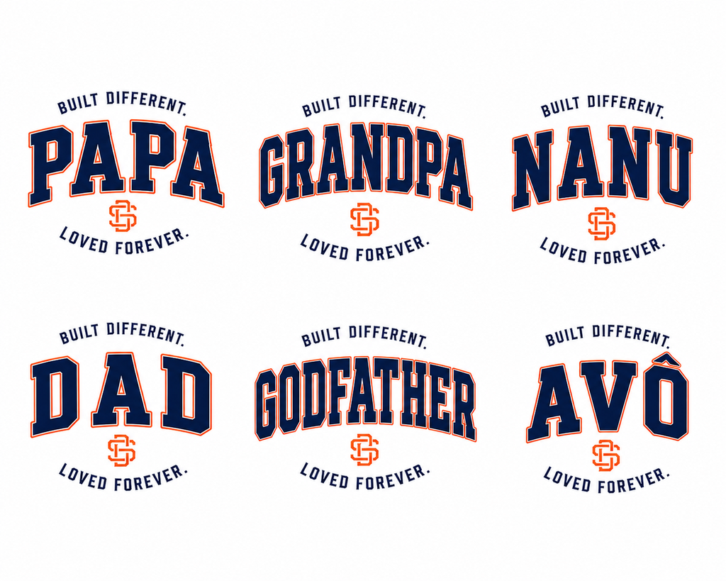 -SD- DAD Glassware (Built Different. Loved Forever).