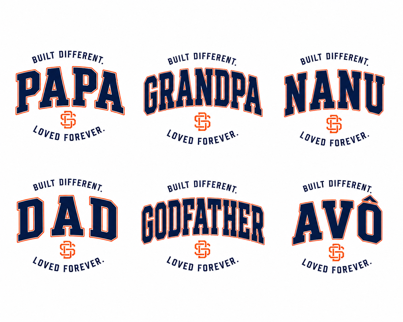 -SD- DAD Glassware (Built Different. Loved Forever).