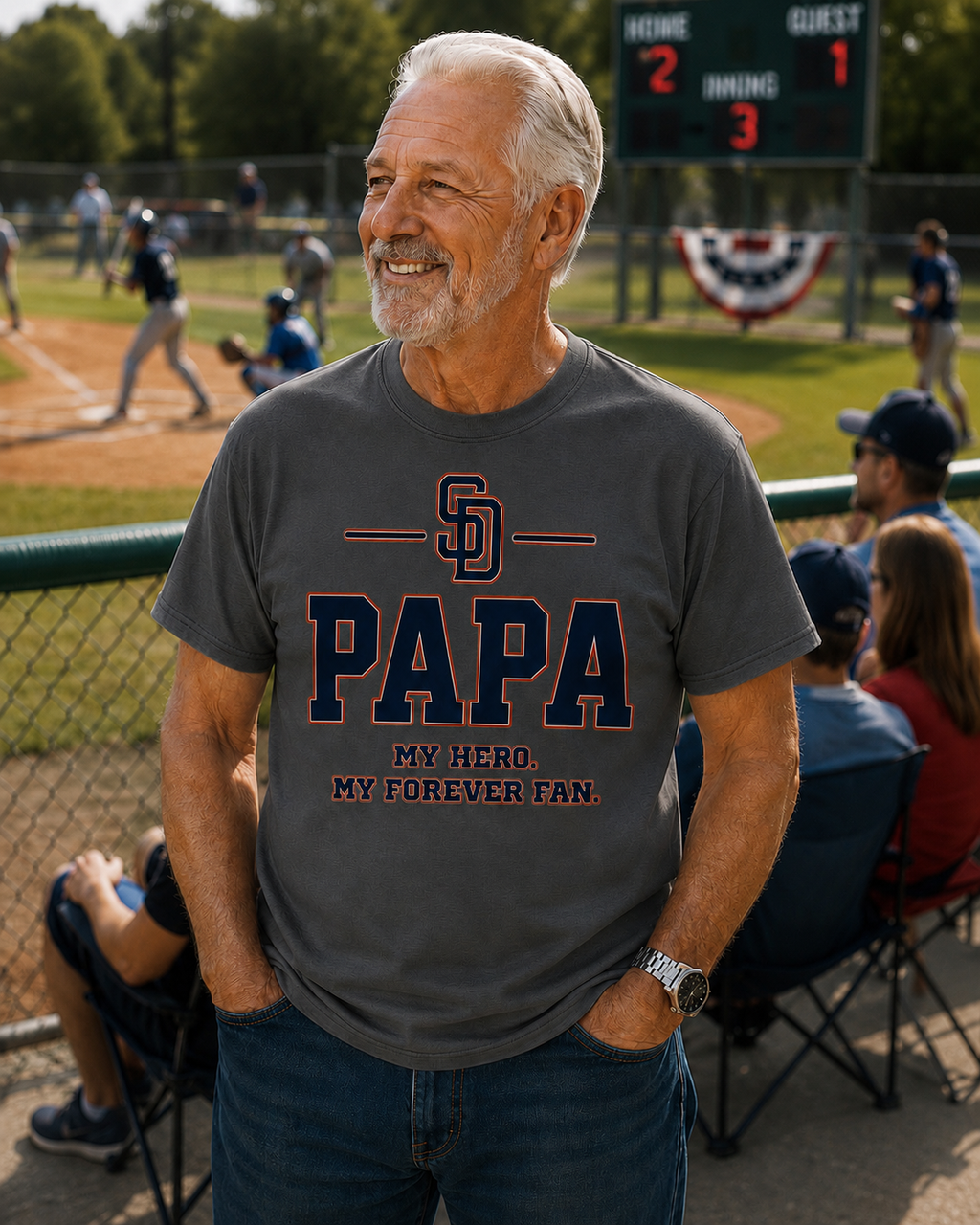 -SD- DAD Apparel (My Hero. My Forever Fan.)
