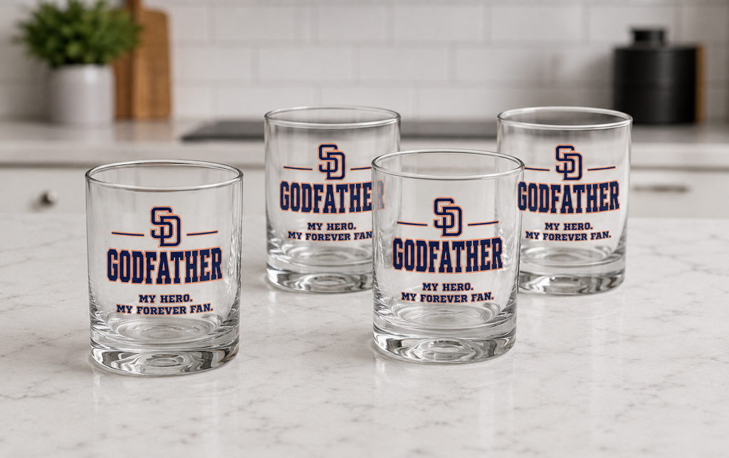 -SD- DAD Glassware (My Hero. My Forever Fan.)
