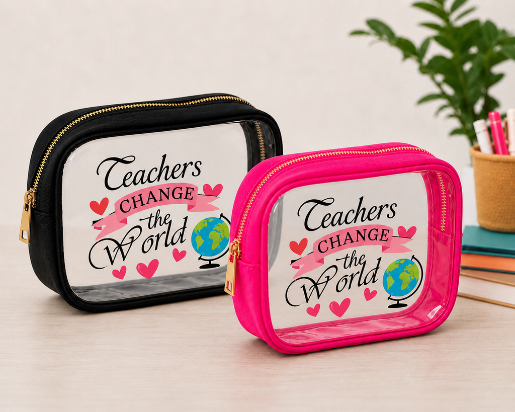 Teacher Inspired Clear Cosmetic Bag