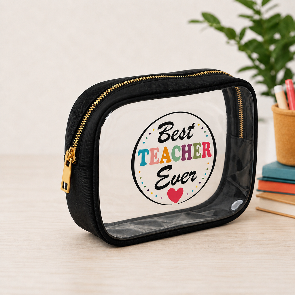 Teacher Inspired Clear Cosmetic Bag