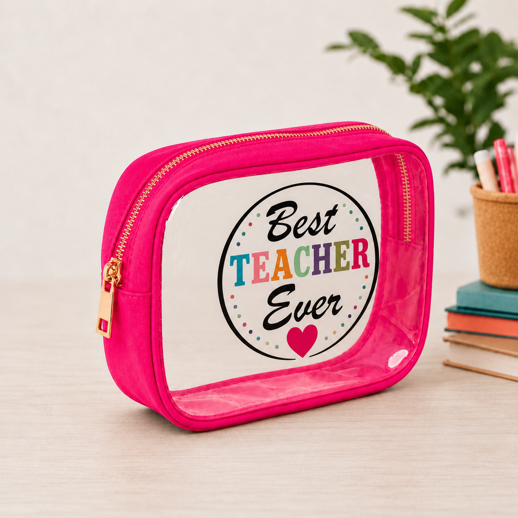 Teacher Inspired Clear Cosmetic Bag