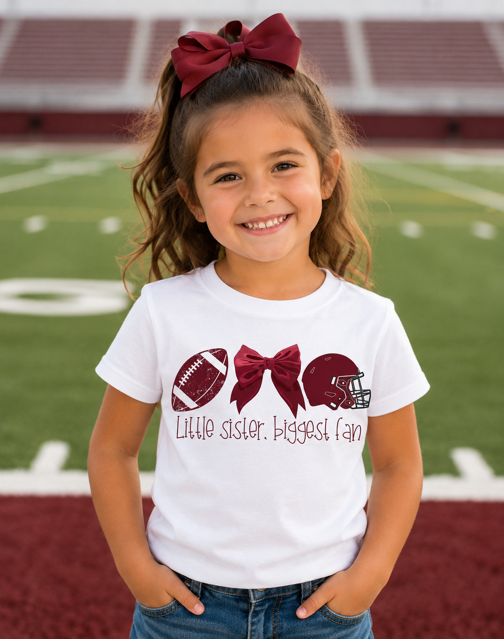 Football - Little Sister. Biggest Fan Apparel