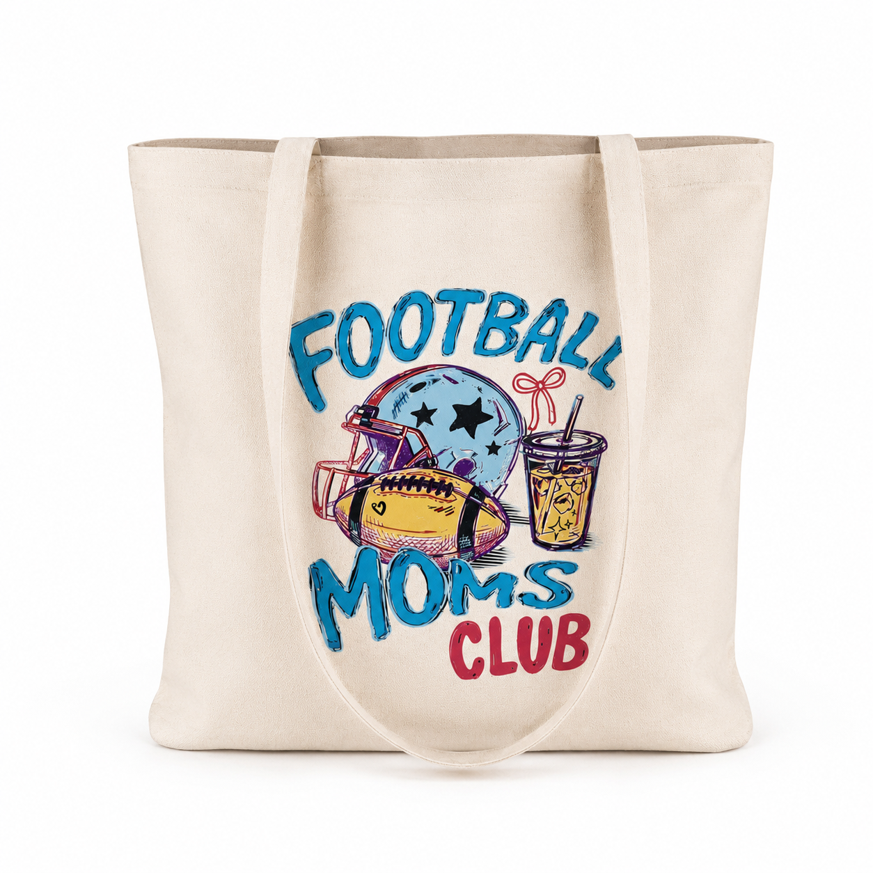 Football Inspired Canvas Tote Bags