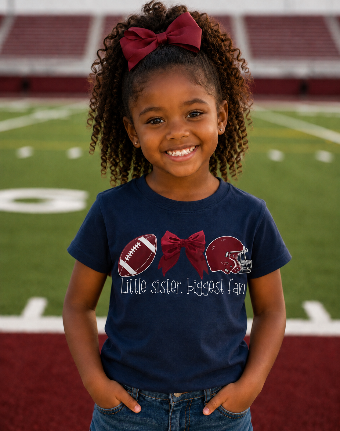 Football - Little Sister. Biggest Fan Apparel