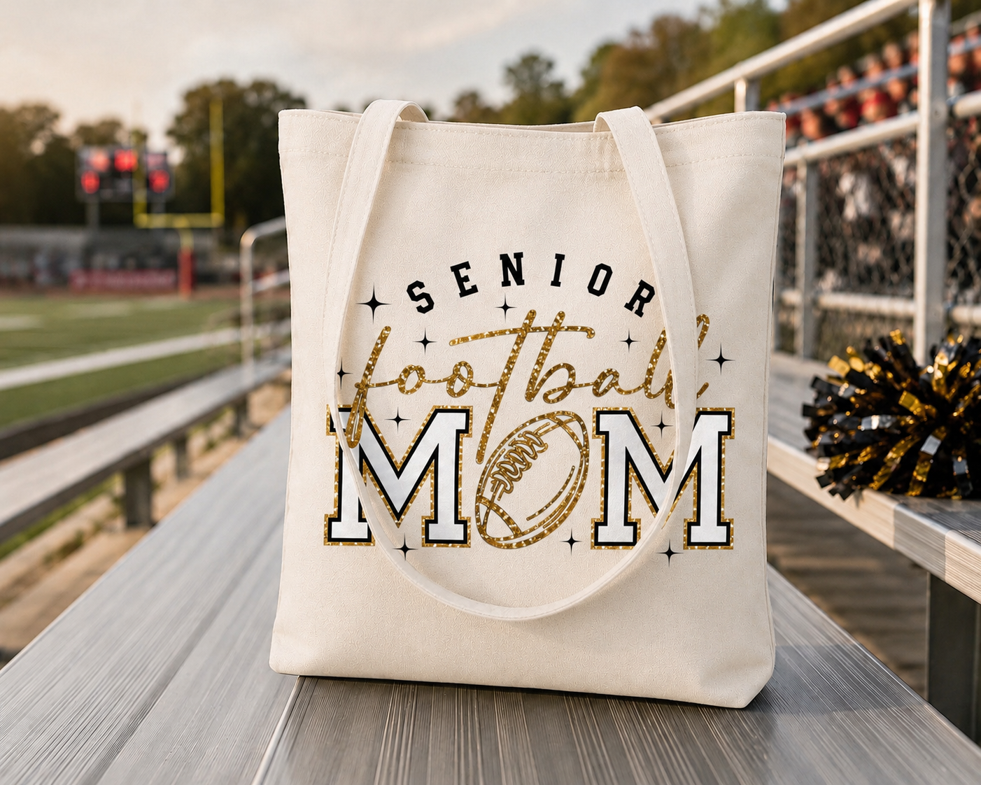Football Inspired Canvas Tote Bags