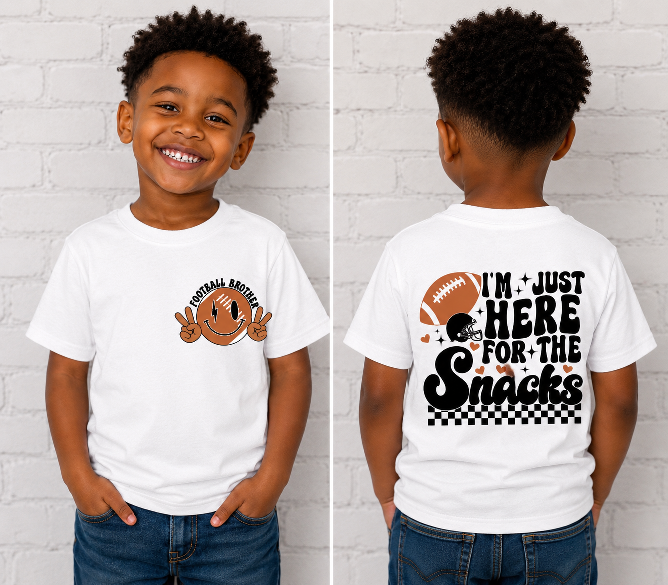 Football Brother - I'm Here For the Snacks Apparel