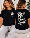 Personalized Bump. Set. Spike. Repeat. Volleyball Apparel