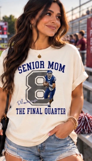 Personalized Senior Mom Football Apparel - The Final Quarter
