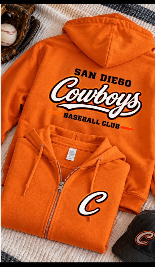 Unisex Cowboys Full Zip Sweatshirt