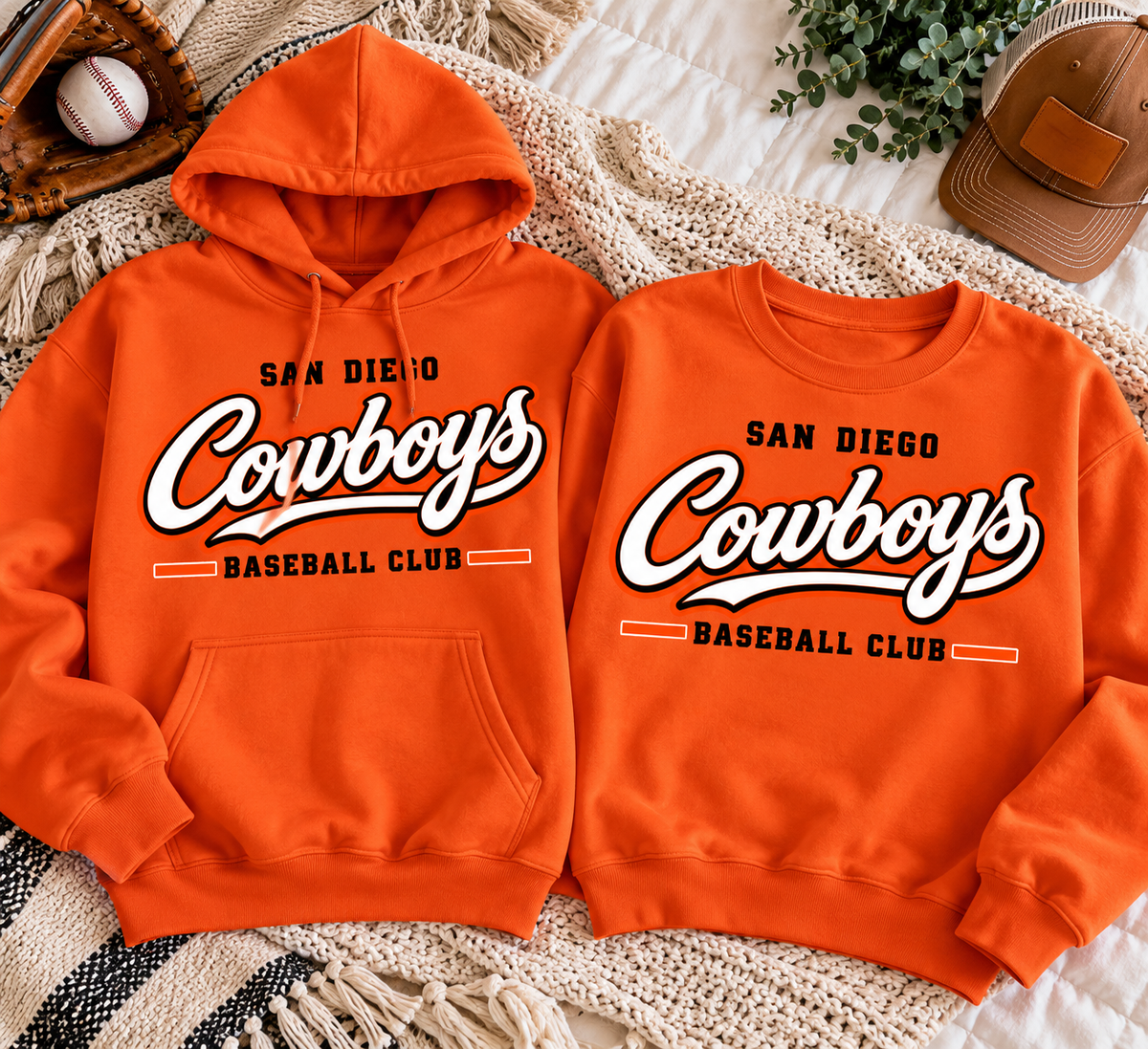 Unisex San Diego Cowboys Baseball Club Sweatshirts