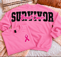 Breast Cancer BIG Back Crewneck Sweatshirts